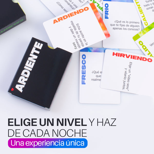 Mazo dulce de Spice It Up cartas para parejas sobre la mesa