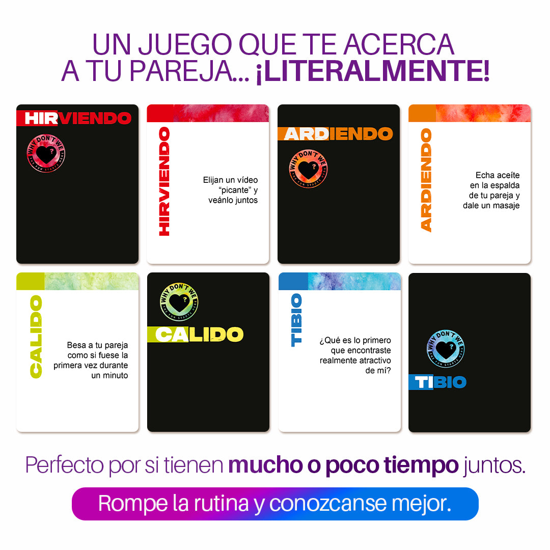 Spice It Up mazo medio juego de cartas para parejas