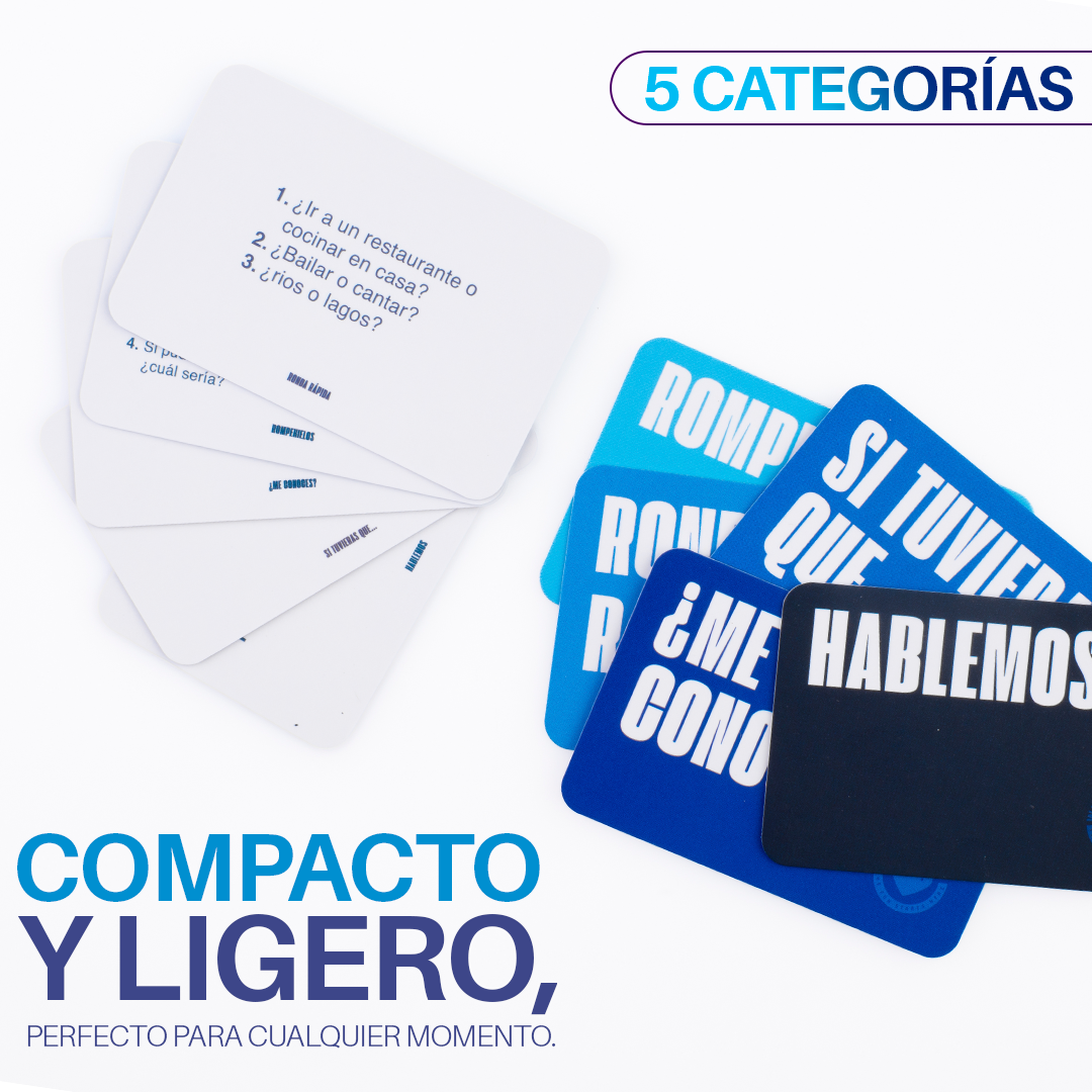 Primer plano de carta de Talk for Hours con pregunta de conversación